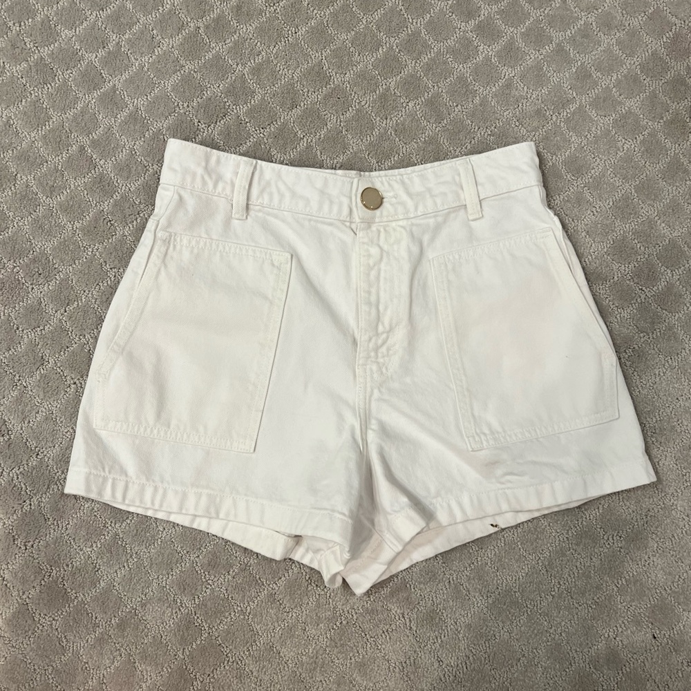Zara white jean shorts size 6